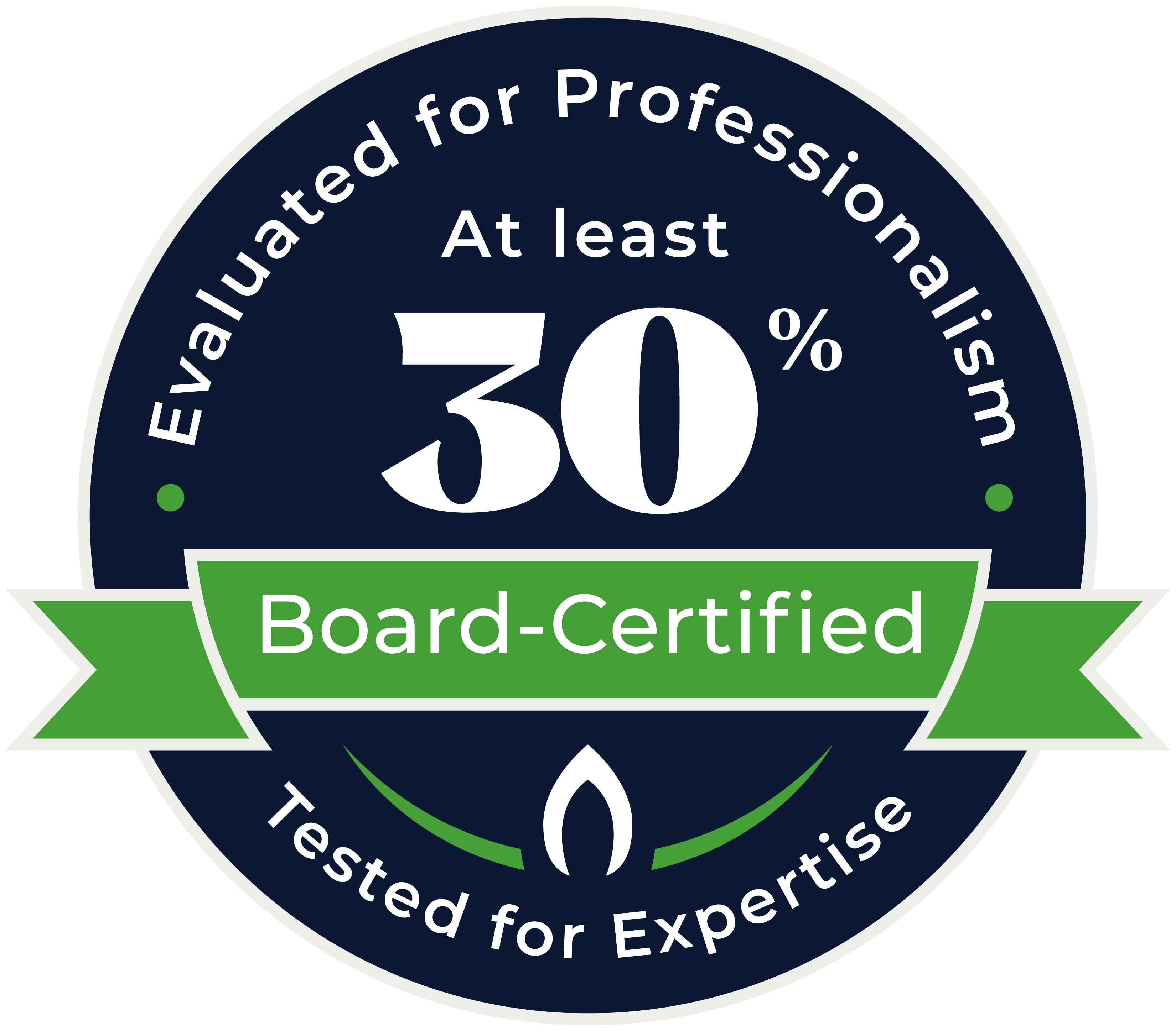 30% Board Certified Badge